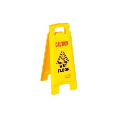 Rubbermaid 611277 Floor Sign 2 Sided  Caution Wet Floor